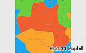 Political Simple Map of Nanzheng