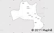 Silver Style Simple Map of Nanzheng, cropped outside