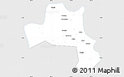 Silver Style Simple Map of Nanzheng, single color outside