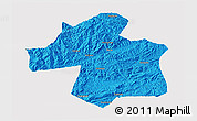 Political 3D Map of Ningqiang, single color outside