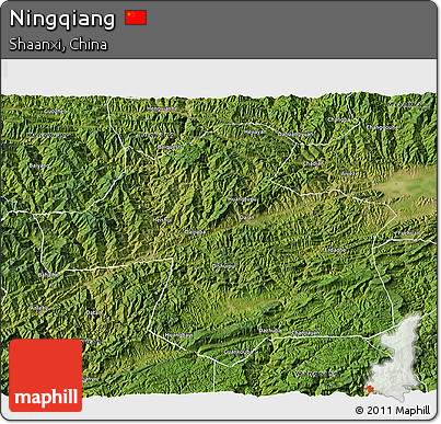 Satellite 3D Map of Ningqiang
