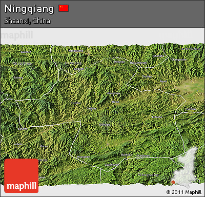 Satellite 3D Map of Ningqiang