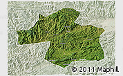 Satellite 3D Map of Ningqiang, lighten