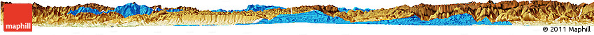 Political Horizon Map of Ningqiang, physical outside