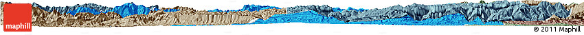 Political Horizon Map of Ningqiang, semi-desaturated