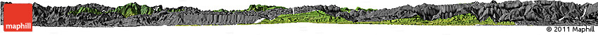 Satellite Horizon Map of Ningqiang, desaturated