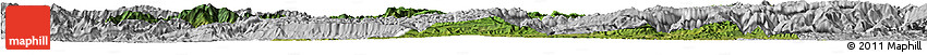 Satellite Horizon Map of Ningqiang, lighten, desaturated