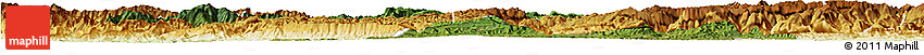 Satellite Horizon Map of Ningqiang, physical outside