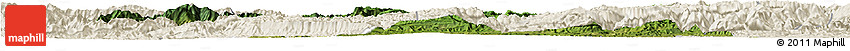 Satellite Horizon Map of Ningqiang, shaded relief outside
