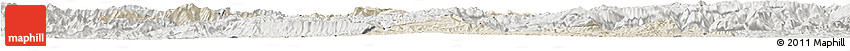 Shaded Relief Horizon Map of Ningqiang, lighten, semi-desaturated Shaded Relief Horizon Map of Ningqiang, lighten, semi-desaturated