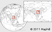Blank Location Map of Ningqiang, highlighted country, highlighted parent region, within the entire country