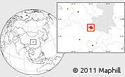 Blank Location Map of Ningqiang, highlighted parent region