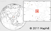 Blank Location Map of Ningqiang