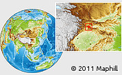 Physical Location Map of Ningqiang