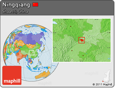 Political Location Map of Ningqiang
