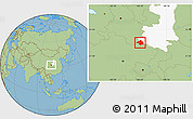 Savanna Style Location Map of Ningqiang, highlighted parent region