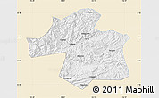 Classic Style Map of Ningqiang, single color outside