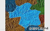 Political Map of Ningqiang, darken