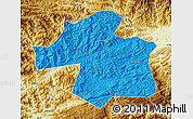 Political Map of Ningqiang, physical outside