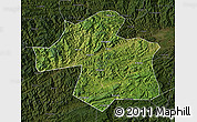 Satellite Map of Ningqiang, darken