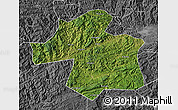 Satellite Map of Ningqiang, desaturated