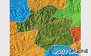 Satellite Map of Ningqiang, political outside