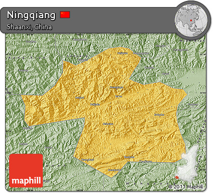 Savanna Style Map of Ningqiang