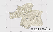 Shaded Relief Map of Ningqiang, cropped outside