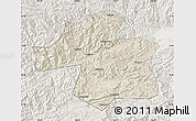 Shaded Relief Map of Ningqiang, lighten
