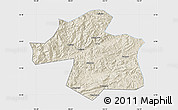 Shaded Relief Map of Ningqiang, single color outside