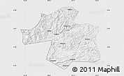 Silver Style Map of Ningqiang, single color outside