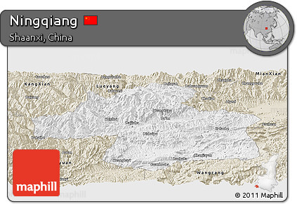 Classic Style Panoramic Map of Ningqiang