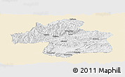 Classic Style Panoramic Map of Ningqiang, single color outside