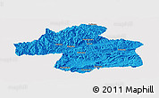Political Panoramic Map of Ningqiang, cropped outside