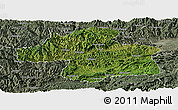Satellite Panoramic Map of Ningqiang, semi-desaturated