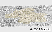 Shaded Relief Panoramic Map of Ningqiang, desaturated