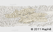 Shaded Relief Panoramic Map of Ningqiang, lighten