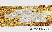 Shaded Relief Panoramic Map of Ningqiang, physical outside