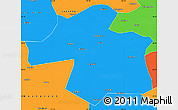 Political Simple Map of Ningqiang