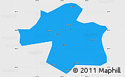 Political Simple Map of Ningqiang, single color outside