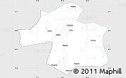 Silver Style Simple Map of Ningqiang, single color outside