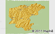 Savanna Style 3D Map of Ningshan, single color outside