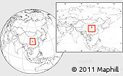Blank Location Map of Ningshan, within the entire country