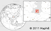 Blank Location Map of Ningshan, highlighted parent region