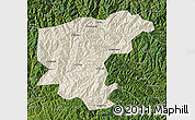 Shaded Relief Map of Ningshan, satellite outside