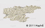 Shaded Relief Panoramic Map of Ningshan, cropped outside