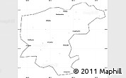 Blank Simple Map of Ningshan, cropped outside