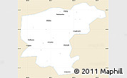 Classic Style Simple Map of Ningshan, single color outside