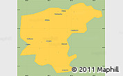 Savanna Style Simple Map of Ningshan, single color outside