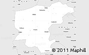 Silver Style Simple Map of Ningshan